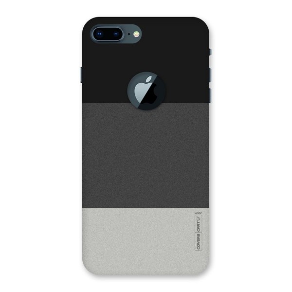 Pastel Black and Grey Back Case for iPhone 7 Plus Logo Cut