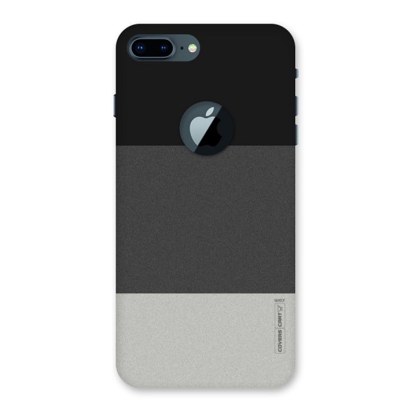 Pastel Black and Grey Back Case for iPhone 7 Plus Logo Cut