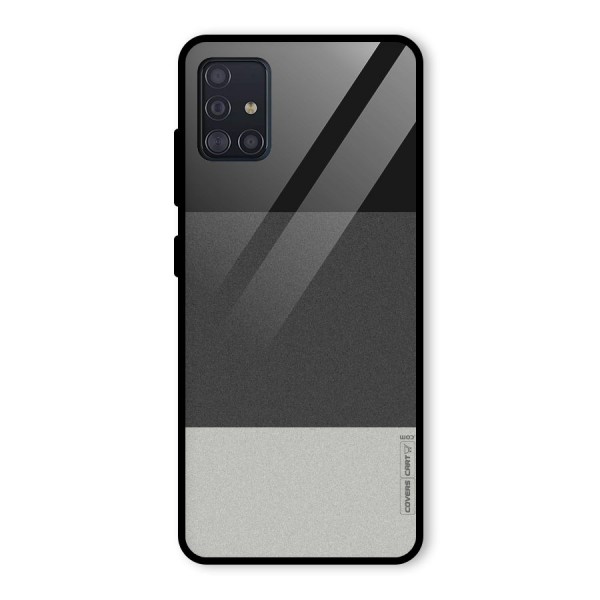 Pastel Black and Grey Glass Back Case for Galaxy A51