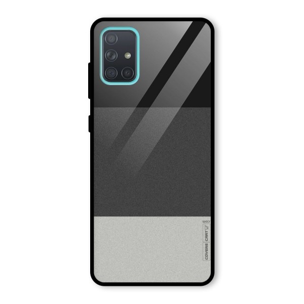 Pastel Black and Grey Glass Back Case for Galaxy A71