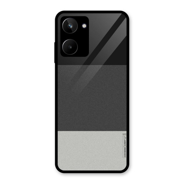 Pastel Black and Grey Glass Back Case for Realme 10
