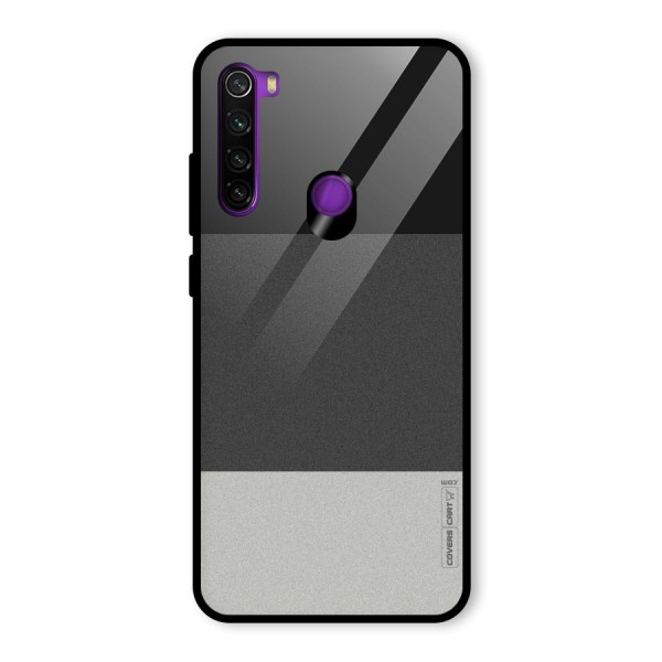 Pastel Black and Grey Glass Back Case for Redmi Note 8