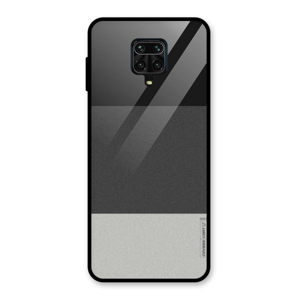 Pastel Black and Grey Glass Back Case for Redmi Note 9 Pro