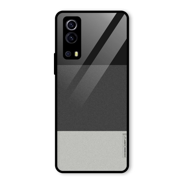 Pastel Black and Grey Glass Back Case for Vivo iQOO Z3