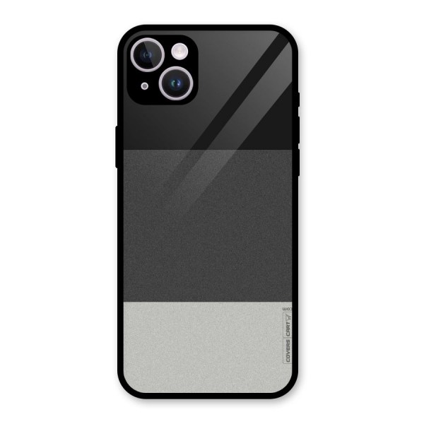 Pastel Black and Grey Glass Back Case for iPhone 14 Plus