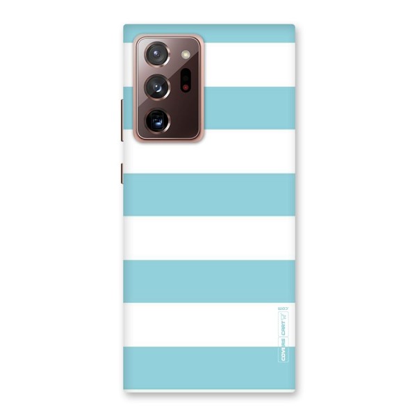 Pastel Blue White Stripes Back Case for Galaxy Note 20 Ultra