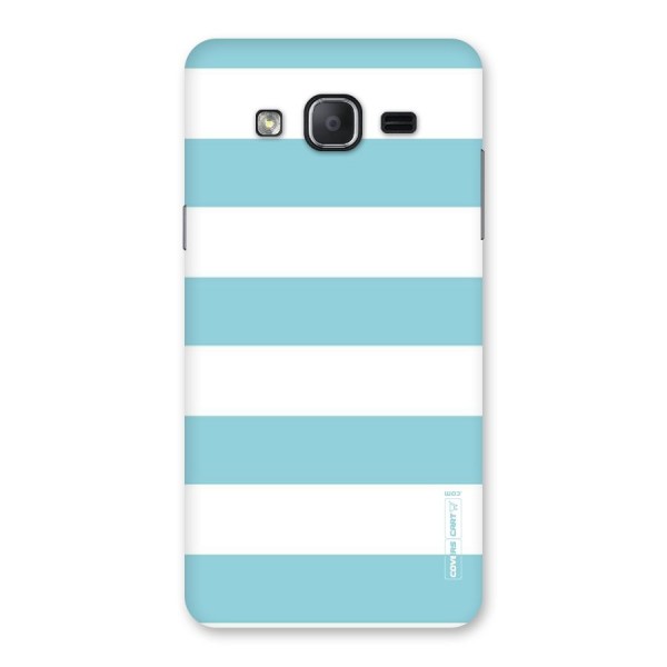 Pastel Blue White Stripes Back Case for Galaxy On7 2015