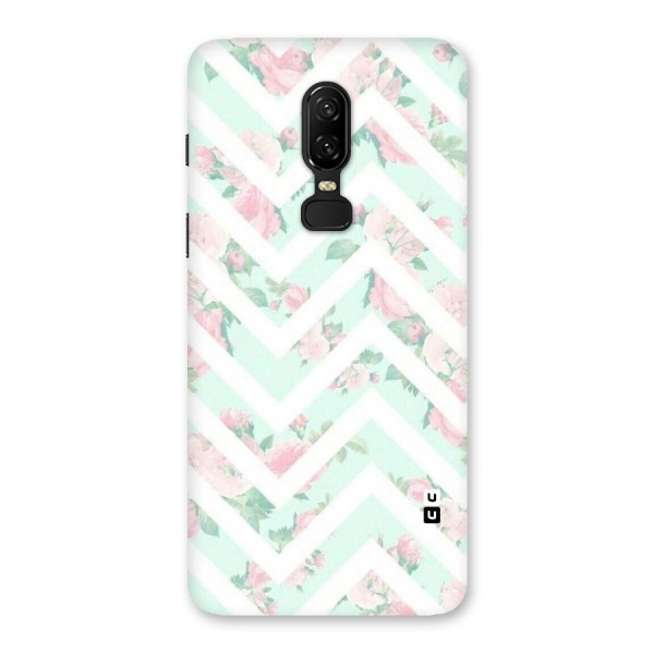Pastel Floral Zig Zag Back Case for OnePlus 6
