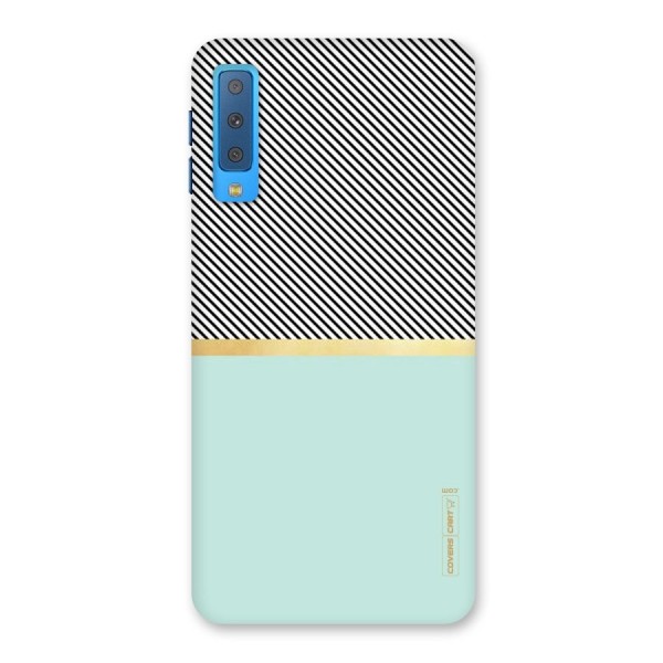 Pastel Green Base Stripes Back Case for Galaxy A7 (2018)