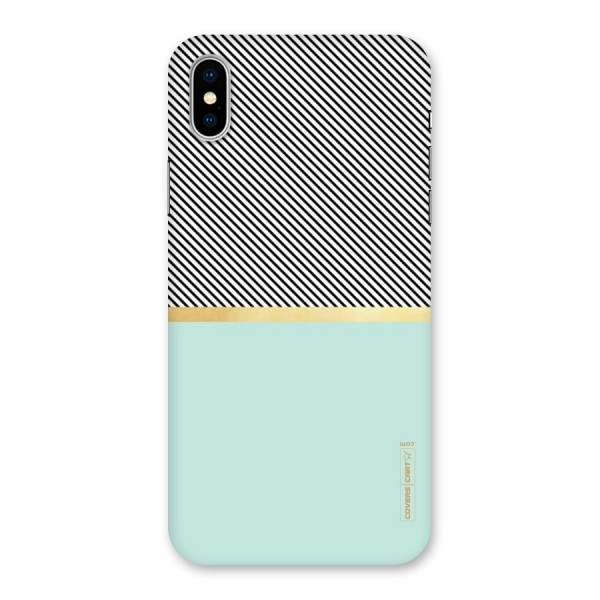 Pastel Green Base Stripes Back Case for iPhone XS