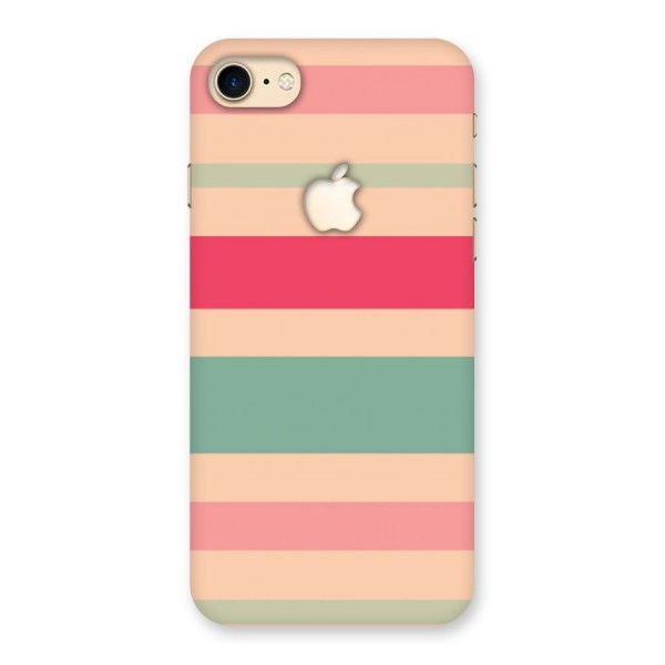 Pastel Stripes Vintage Back Case for iPhone 7 Apple Cut