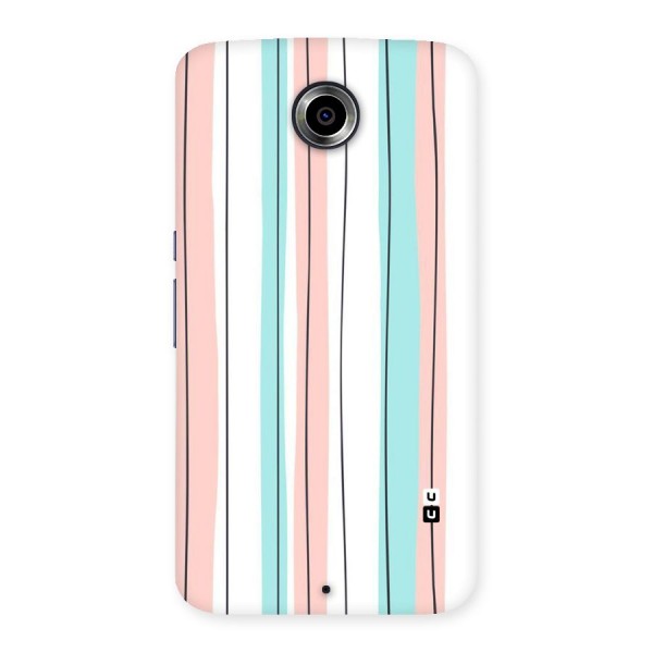 Pastel Tri Stripes Back Case for Nexsus 6