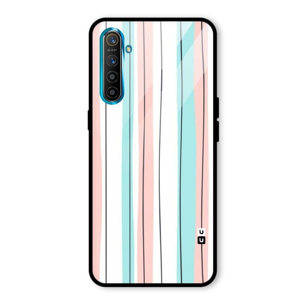 Pastel Tri Stripes Glass Back Case for Realme XT