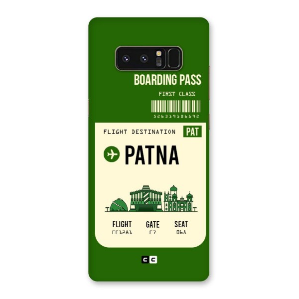 Patna Boarding Pass Back Case for Galaxy Note 8