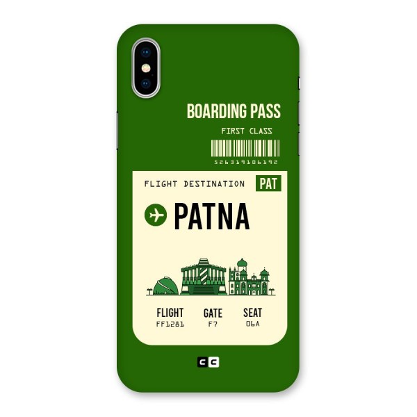 Patna Boarding Pass Back Case for iPhone X