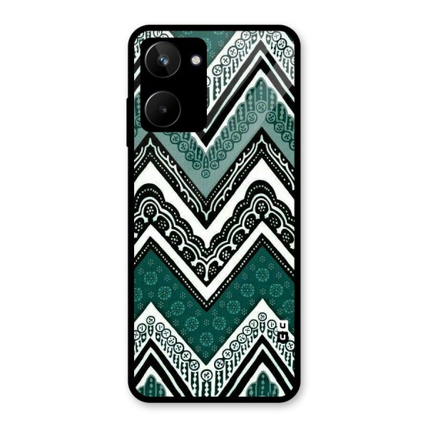 Patterned Chevron Glass Back Case for Realme 10