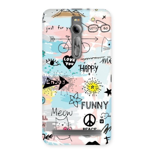 Peace And Funny Back Case for Asus Zenfone 2