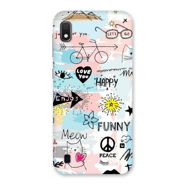 Peace And Funny Back Case for Galaxy A10