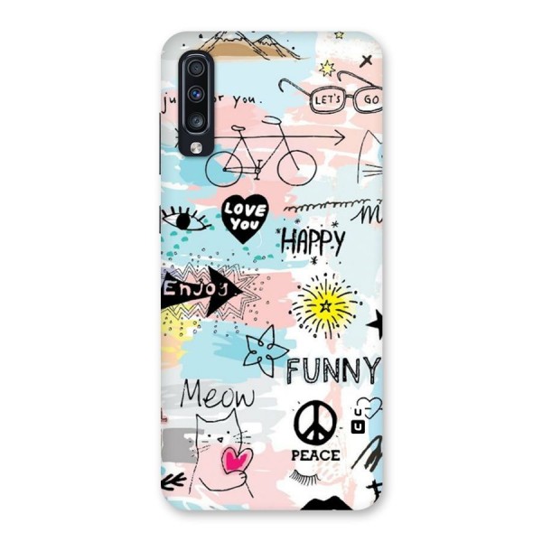 Peace And Funny Back Case for Galaxy A70