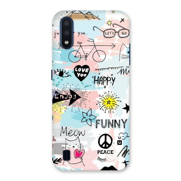 Peace And Funny Back Case for Galaxy M01