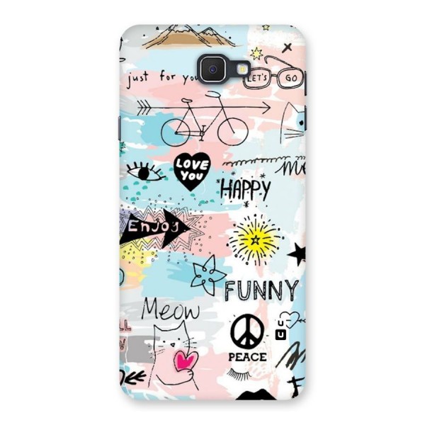 Peace And Funny Back Case for Galaxy On7 2016
