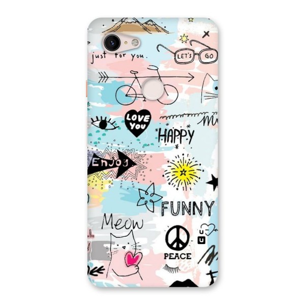 Peace And Funny Back Case for Google Pixel 3 XL