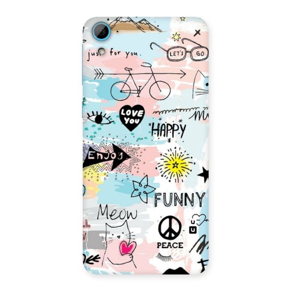 Peace And Funny Back Case for HTC Desire 826