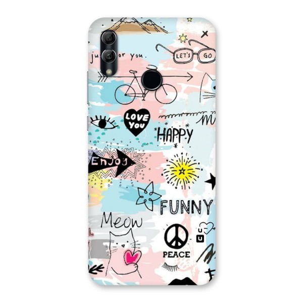 Peace And Funny Back Case for Honor 10 Lite