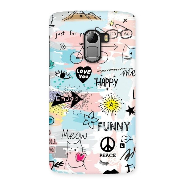 Peace And Funny Back Case for Lenovo K4 Note
