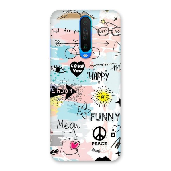 Peace And Funny Back Case for Poco X2