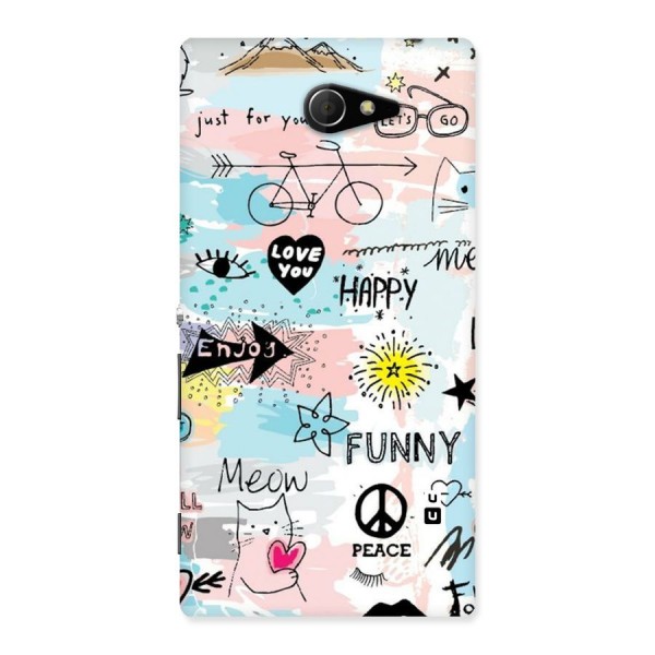 Peace And Funny Back Case for Sony Xperia M2