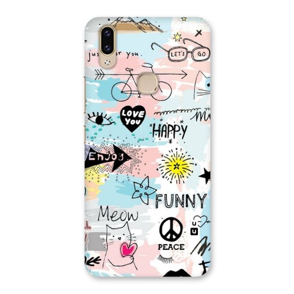 Peace And Funny Back Case for Vivo V9