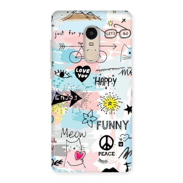 Peace And Funny Back Case for Xiaomi Redmi Note 4