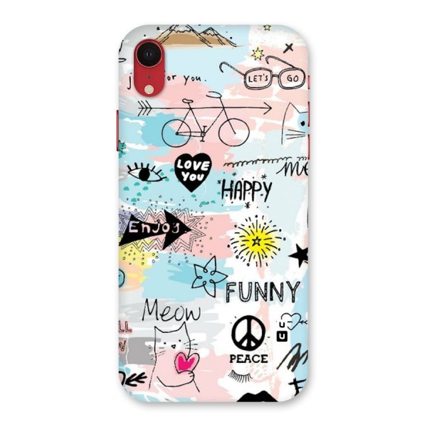 Peace And Funny Back Case for iPhone XR