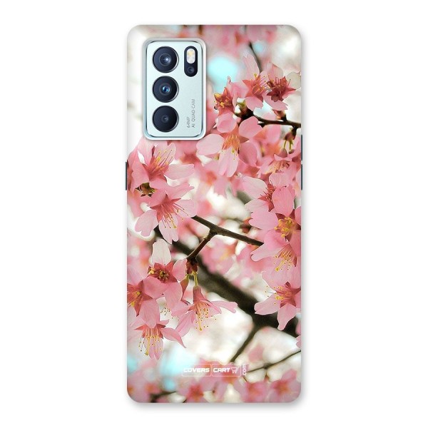 Peach Floral Back Case for Oppo Reno6 Pro 5G