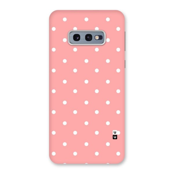 Peach Polka Pattern Back Case for Galaxy S10e