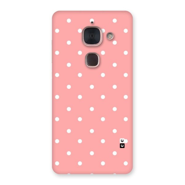 Peach Polka Pattern Back Case for Le Max 2