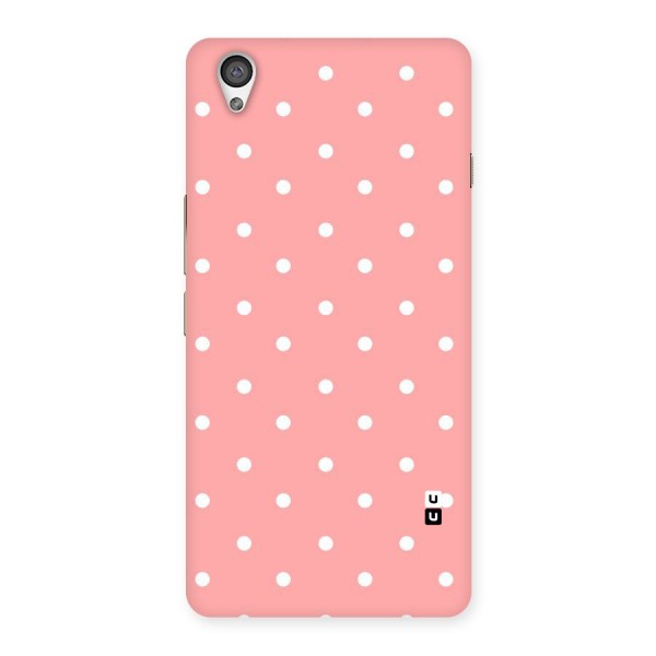 Peach Polka Pattern Back Case for OnePlus X