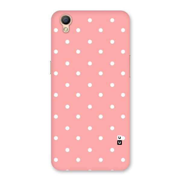 Peach Polka Pattern Back Case for Oppo A37
