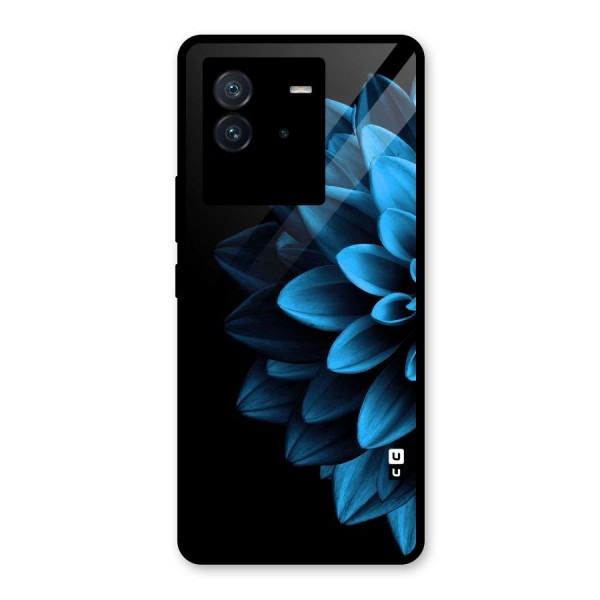 Petals In Blue Glass Back Case for Vivo iQOO Neo 6 5G