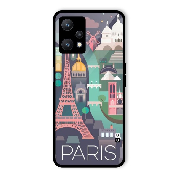 Pink Cute Tower Glass Back Case for Realme 9 Pro 5G