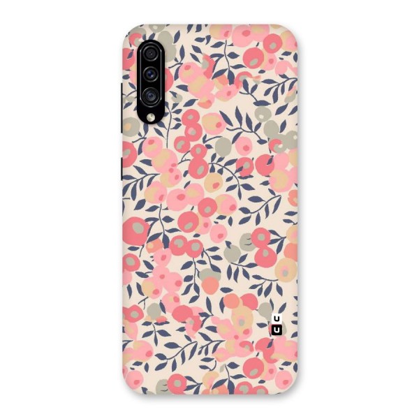 Pink Leaf Pattern Back Case for Galaxy A30s