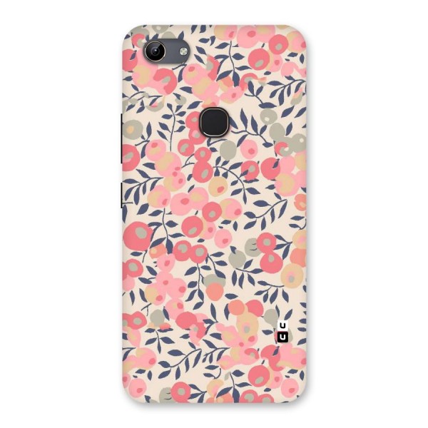 Pink Leaf Pattern Back Case for Vivo Y81