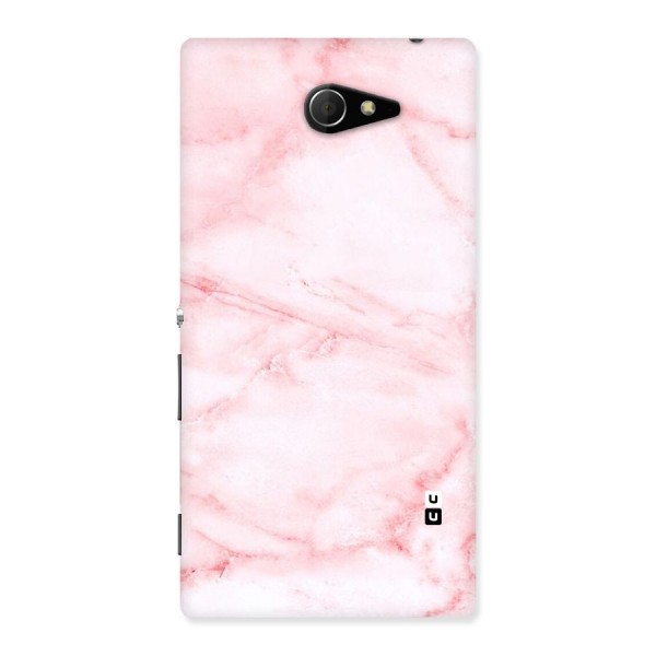 Pink Marble Print Back Case for Sony Xperia M2