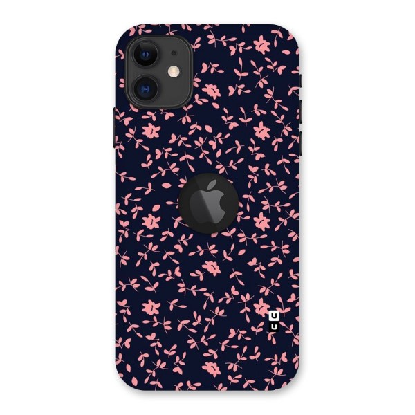 Pink Plant Design Back Case for iPhone 11 Logo Cut