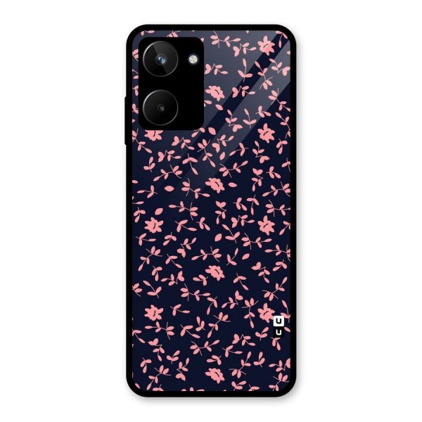 Pink Plant Design Glass Back Case for Realme 10