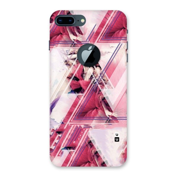 Pink Rose Abstract Back Case for iPhone 7 Plus Logo Cut