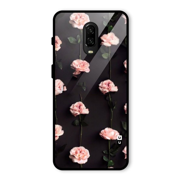 Pink Roses Glass Back Case for OnePlus 6T