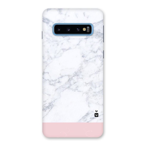 Pink White Merge Marble Back Case for Galaxy S10