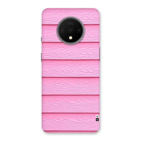 Pink Wood Back Case for OnePlus 7T
